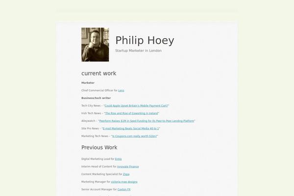 Vcard theme site design template sample