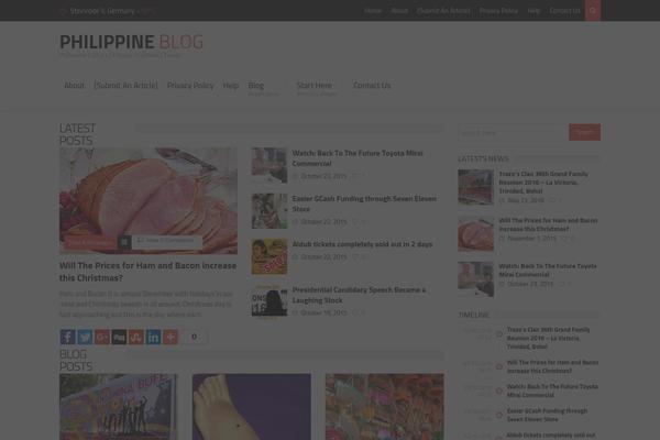 Voyage theme site design template sample