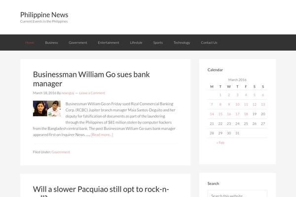 Genesis theme site design template sample