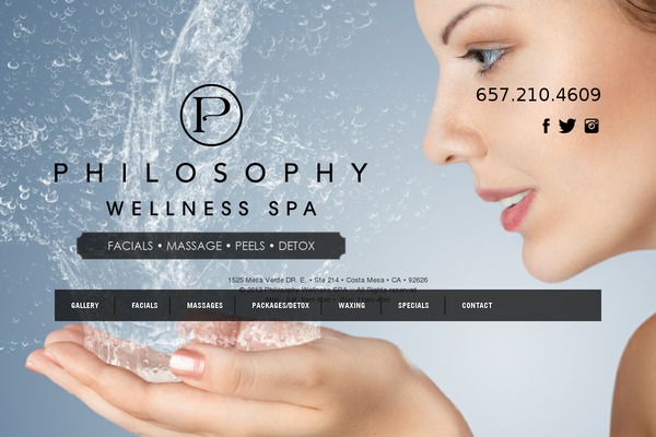 Spa theme site design template sample
