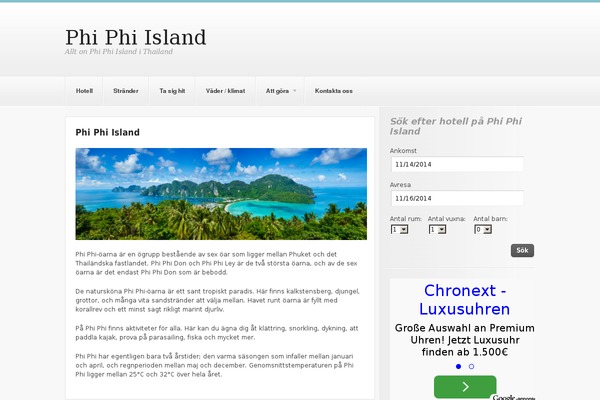 City Guide theme site design template sample