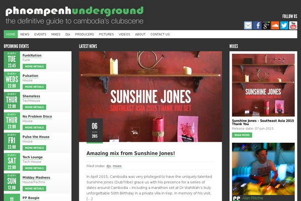 Acoustic theme site design template sample