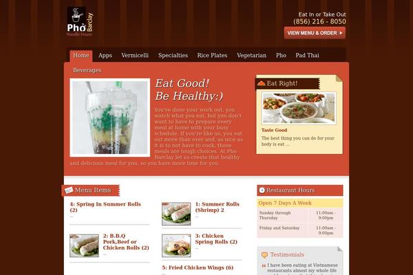 Gourmet theme site design template sample