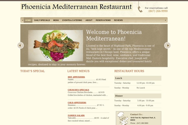 Restaurant theme site design template sample