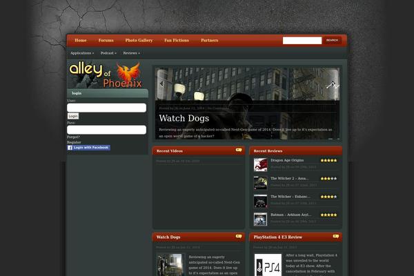 eGamer theme site design template sample
