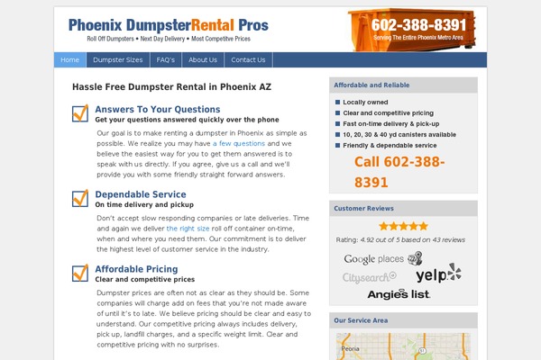 phoenixazdumpsterrental.org site used Jux2genesis