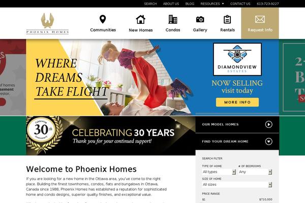 phoenixhomes.ca site used Phoenix-homes