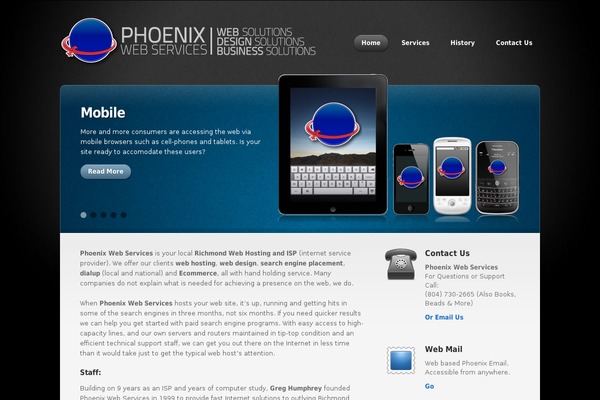 Phoenix theme site design template sample