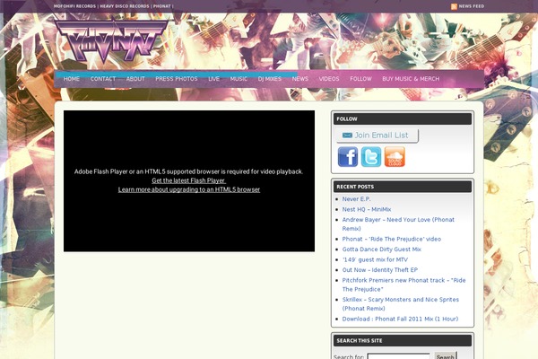 Site using Jamie Social Icons plugin