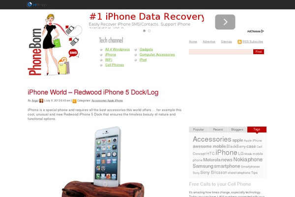 phoneborn.com site used Yabloggy