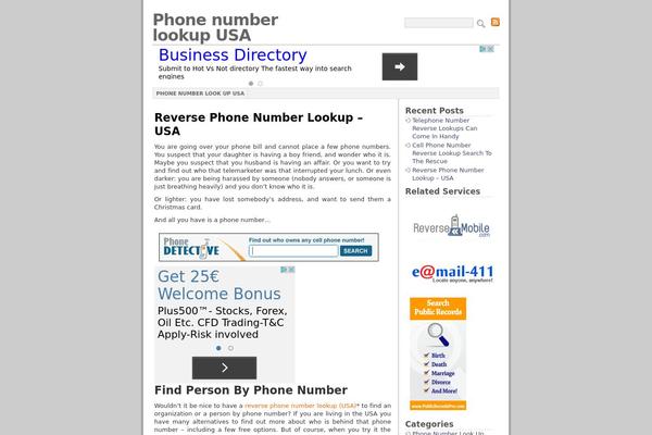 phonenumberlookupusa.com site used Catsdropdown