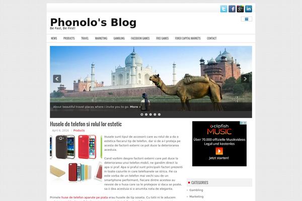 Instinct theme site design template sample