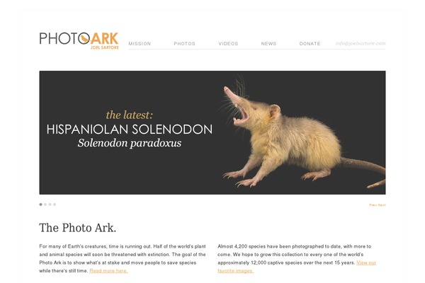 photoark.com site used Sartore