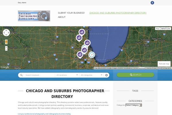 Directory theme site design template sample