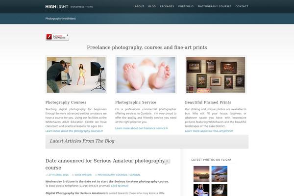 Highlight theme site design template sample