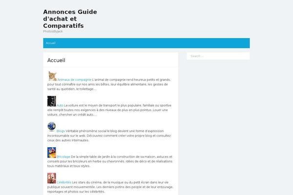The Box theme site design template sample