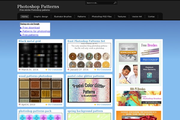 photoshoppatterns.net site used Showfolio