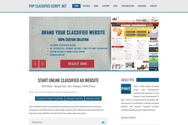 phpclassifiedscript.net site used Ragam_premium
