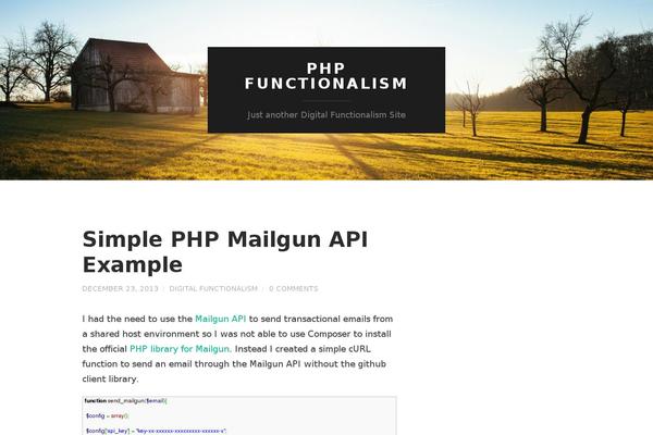 Hemingway theme site design template sample