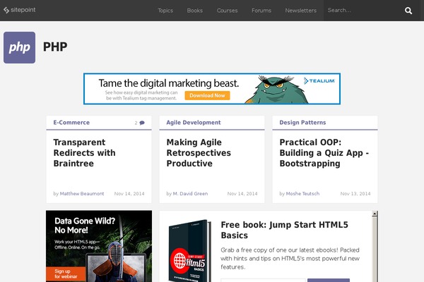 phpmaster.com site used Sitepoint