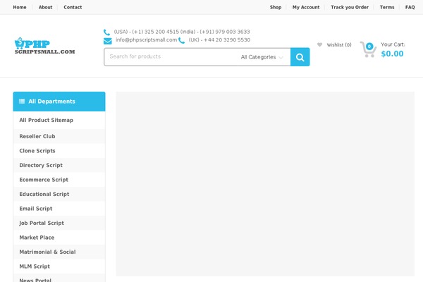 MediaCenter website example screenshot
