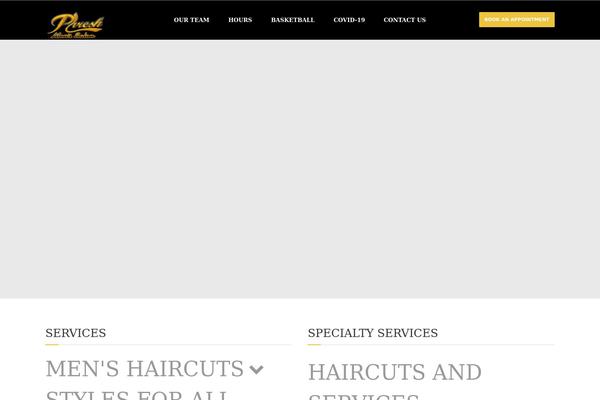 Barber theme site design template sample