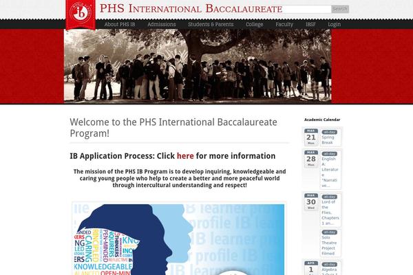 Phs theme site design template sample
