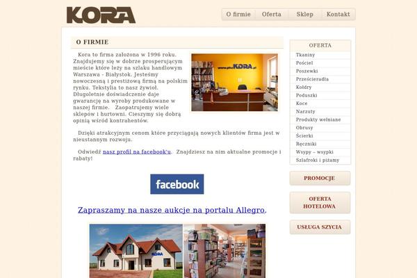 Kora theme site design template sample