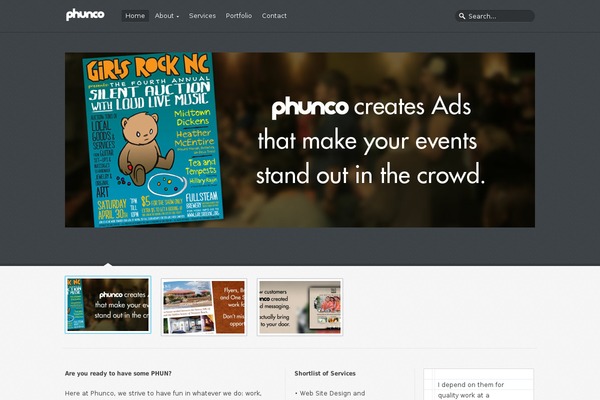 Proton theme site design template sample