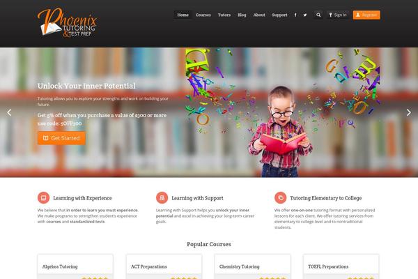 Academy theme site design template sample