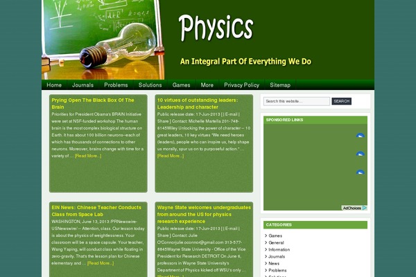 Lifestyle theme site design template sample