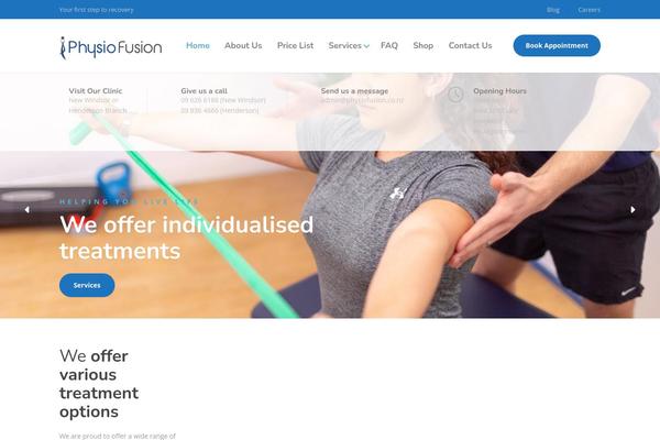 physiofusion.co.nz site used Physio-qt