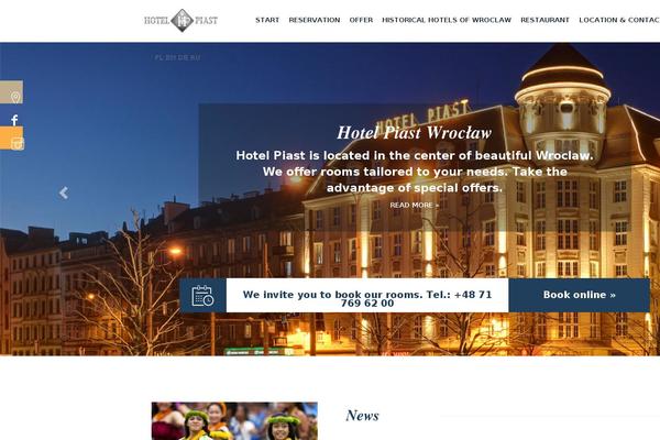 piastwroclaw.pl site used Hotelpiast