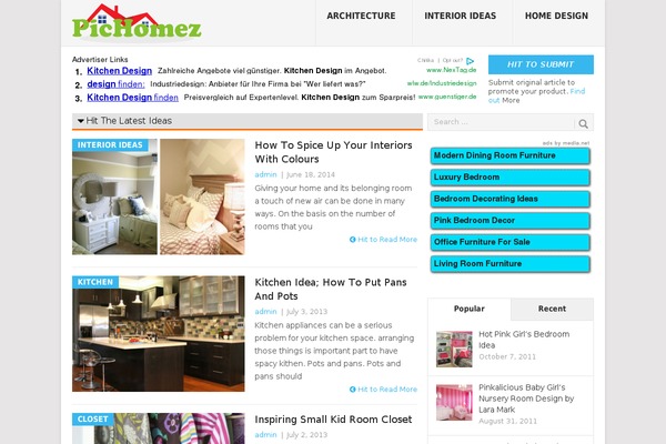pichomez.com site used Meganizer