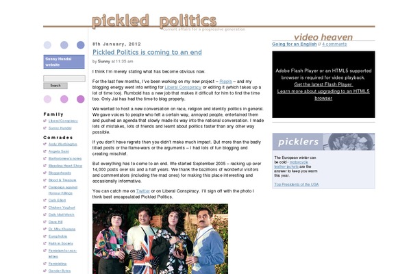 pickledpolitics.com site used Pickles