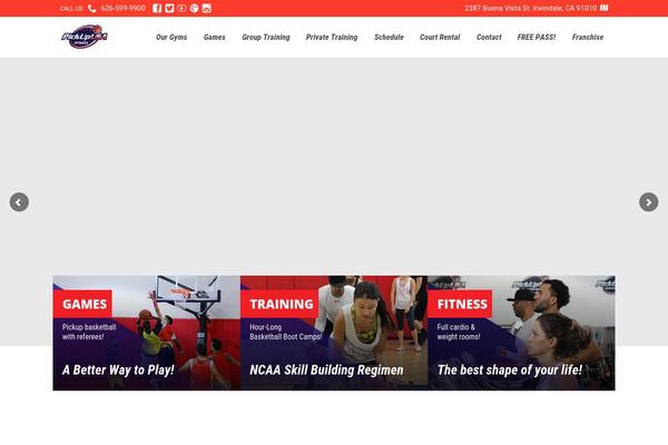 Vanguard theme site design template sample