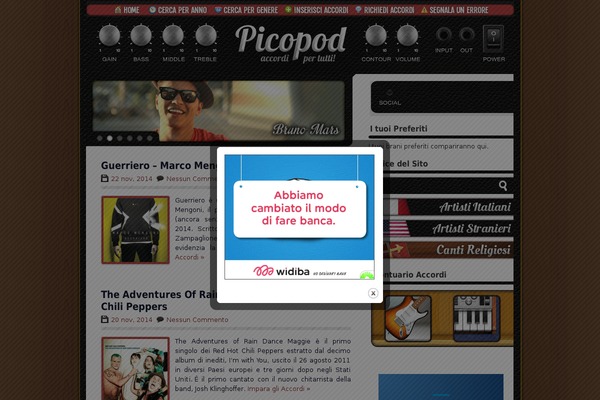 picopod.it site used Pedro