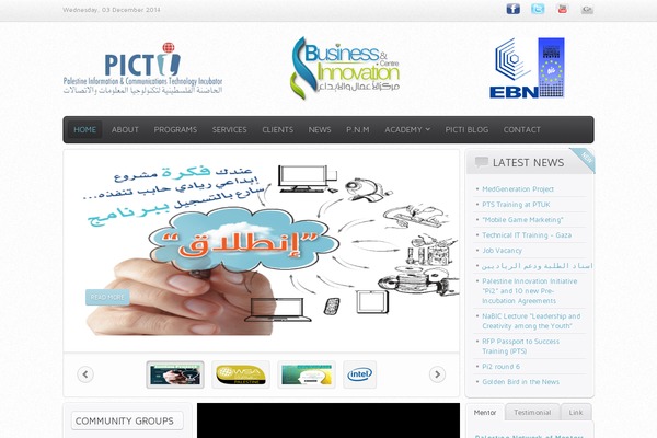 Site using Easy Content Slider plugin