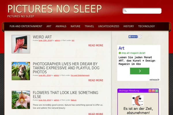 Frantic theme site design template sample