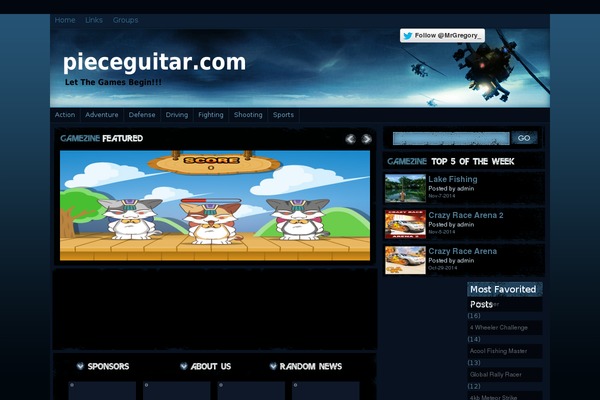 Gamezine theme site design template sample