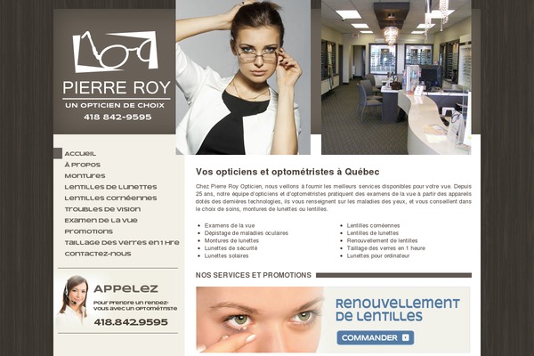 pierreroyopticien.ca site used Custom1