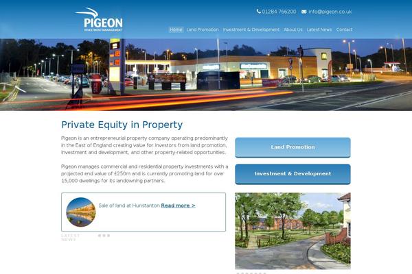 pigeon.co.uk site used Pigeon