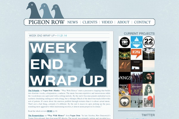 pigeonrow.com site used Keen