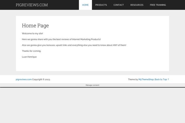 Schema Lite theme site design template sample
