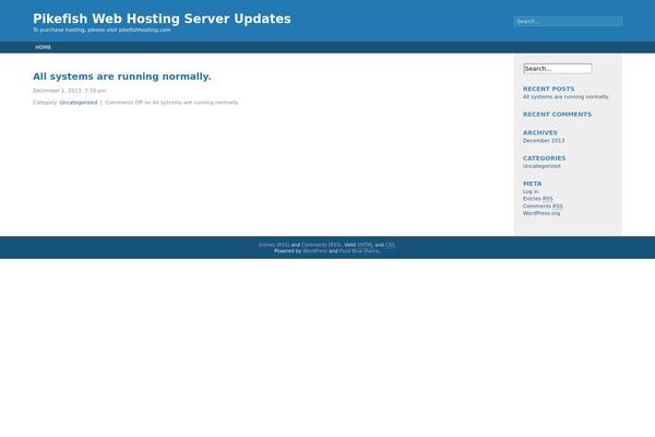 Fluid Blue theme site design template sample
