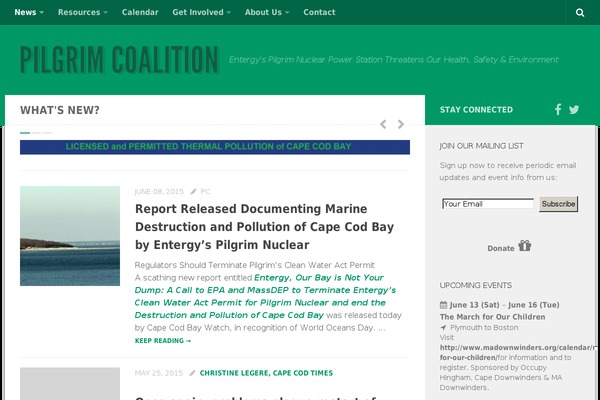 pilgrimcoalition.org site used Nonprofit-organization