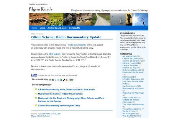 Pilgrim theme site design template sample
