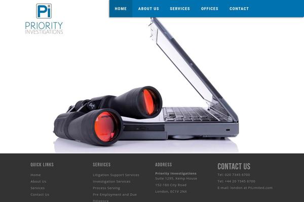 Priority theme site design template sample