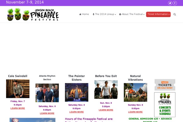 pineapplefestival.info site used The7_v3.3.1