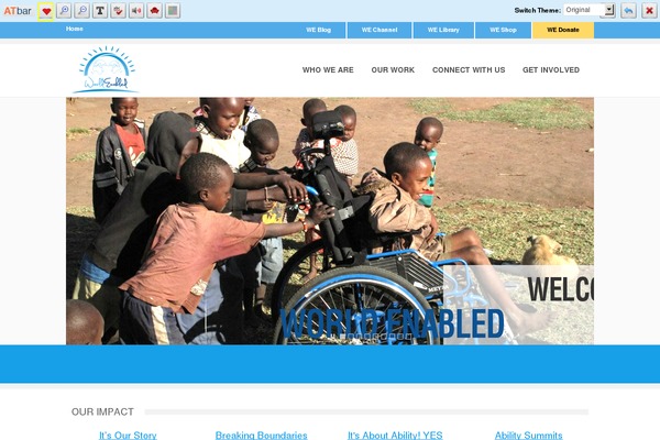 Site using Atbar plugin